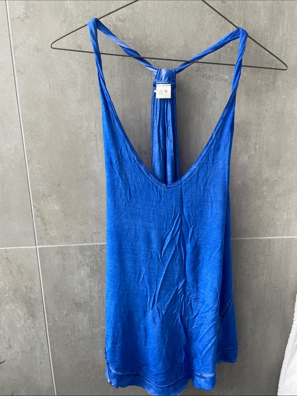 FREE PEOPLE ELECTRIC BLUE TANK TOP! 
Size: Small!  Perfect condition!